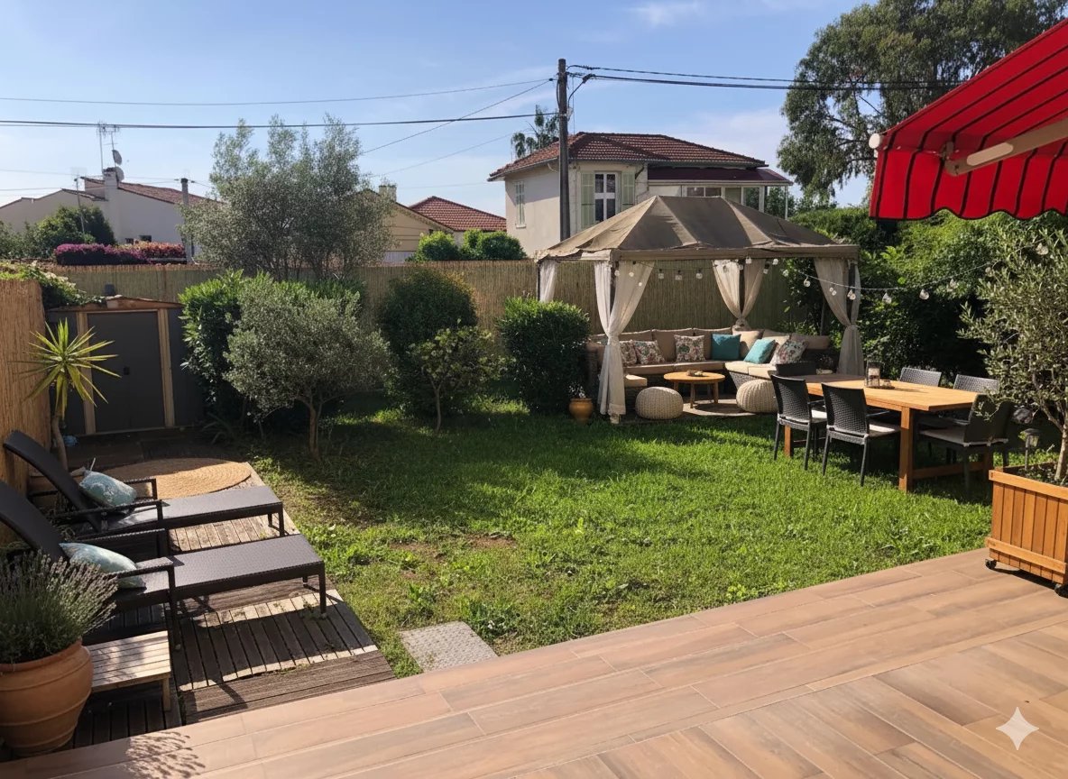 4 Pièces Rez-de-jardin de 90 m² – Terrasse et Jardin 215 m² - Gardien - Tanit Immobilier