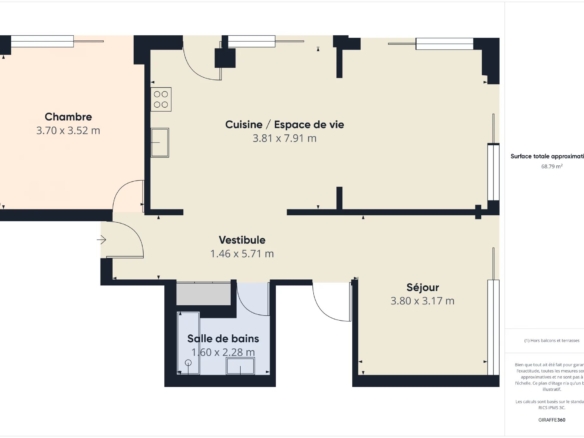 À VENDRE : APPARTEMENT 3 PIÈCES AVEC GRANDE TERRASSE ET PISCINE