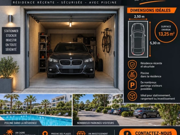 GARAGE A VENDRE JUAN LES PINS CHEMIN TANIT