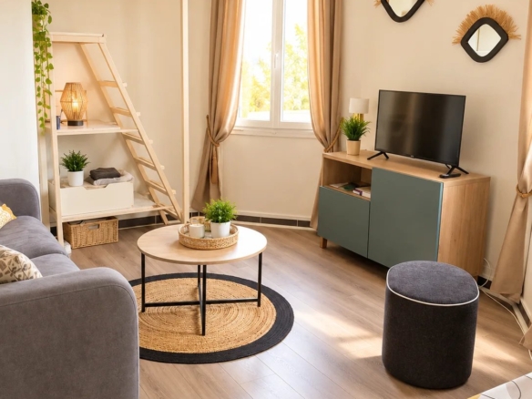 PALAIS RHODANIA – SUPERBE STUDIO DUPLEX À 30 MÈTRES DE LA MER