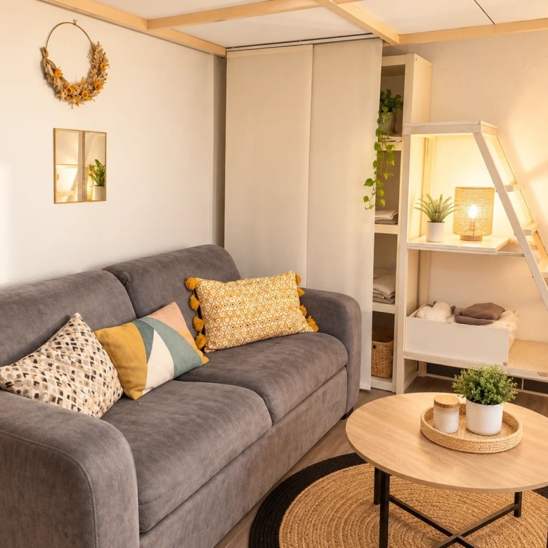 PALAIS RHODANIA – SUPERBE STUDIO DUPLEX À 30 MÈTRES DE LA MER